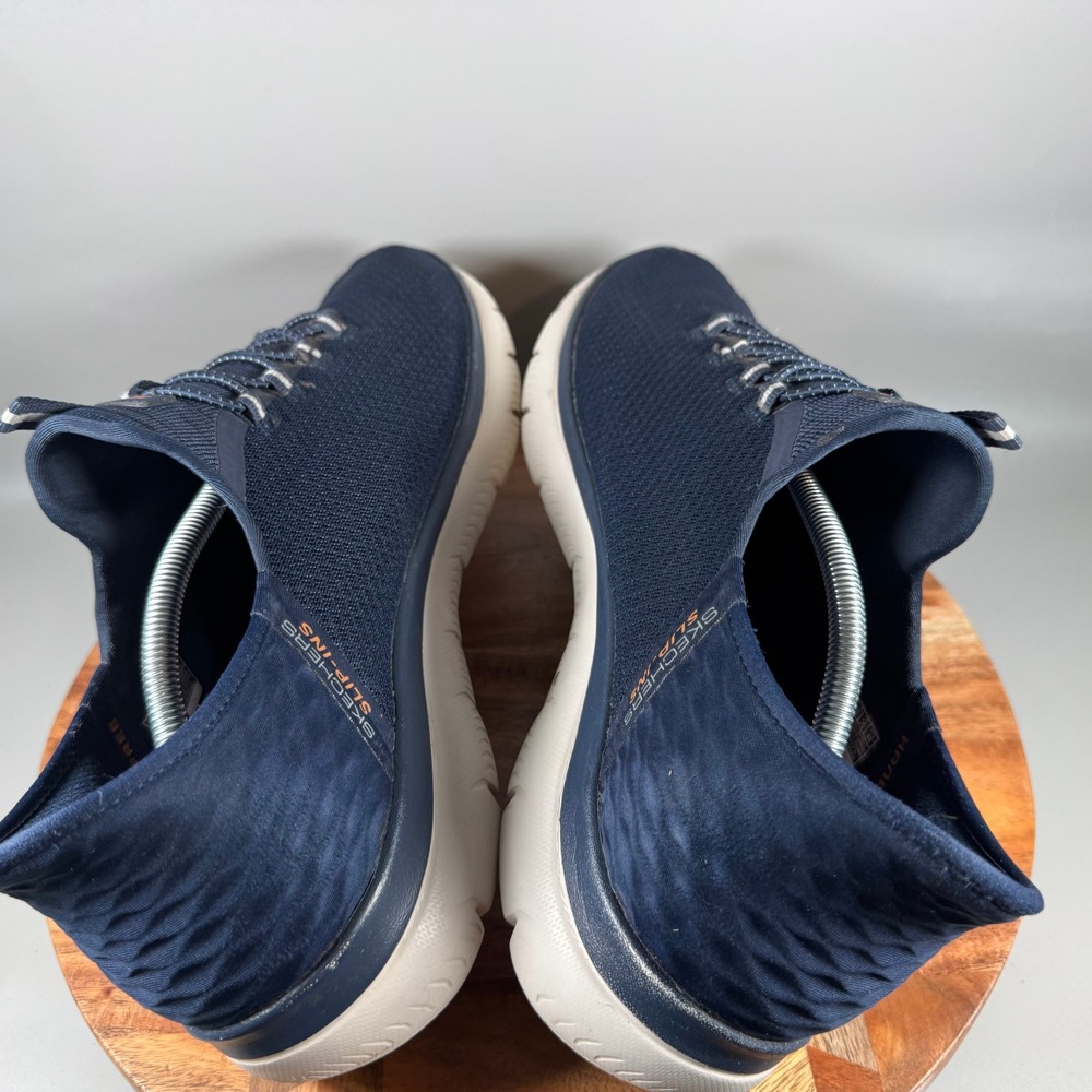 Skechers Mens Slip-ins Summits Navy Wide Fit Sneakers 232457W Size 12 - Picture 5 of 8